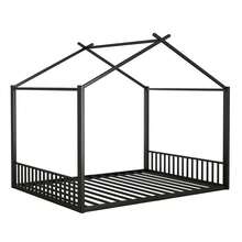 Kids Bed Frame House Shape - 140 X 200 Cm - White - 黑色 - 查看 7