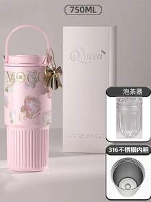 1个优质保温饮料杯，316不锈钢材质，带吸管，户外车载杯，保温/保冷，防漏，适配车载杯架，适合运动、旅行、上学、母亲节、情人节、女士礼物、各种节日和生日礼物 - 彩色 - 查看 17