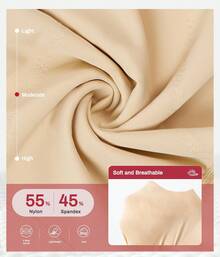 Nebility Shapewear Bodysuits For Women Tummy Control Body Shaper Butt Lifter Open Bust Mid-Thigh Compression Body Suits - Beige - View 6