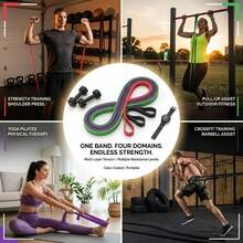 1 buah Resistance Band, Exercise Bands Pull Up Assist Bands - Set Tali Latihan - Tali Mobilitas Powerlifting Bands untuk Pria dan Wanita, Latihan Kebugaran, Latihan di Rumah - beraneka warna - View 11