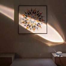 USB Interface LED Angel Eye Projection Light - Color Changing Night Light Projector With 4-Color Sunrise Halo Atmosphere Light, Suitable For Bedroom, Office, Home Decor - Soft Light Creates Cozy Atmosphere - Multi-color light - View 8