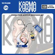 1 Set 8 Pc The New Album KARMA From SKZOO Comes With A Set Of Acrylic Accessories - A Three Pieces Keychain Set. These Items Are Of High Quality And Have Excellent Appearance, Making Them Perfect For Decorating Bags And Keys. - Multicolor - View 10