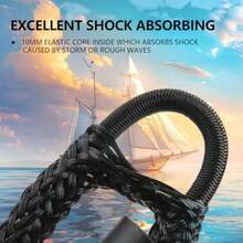 4 Feet Bungee Dock Line Adjustable Mooring Rope With Snubber Shock Absorbing Jet Ski Accessorie Marine Grade Mooring Tie Downs For Boats PWC Kayak Watercraft SeaDoo Pontoon 2Pack - Black - View 3