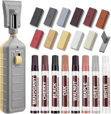 21Pcs Floor Repair Kit With Heat Pen - 11 Colors Laminate Wood Floor Repair Kit Touch Up Marker Hard Wax Linoleum Repair Kit Restore Any Scratches, Stains, Cracks, Hole For Floor, Door, Cabinet - 11 Colors (21 Pcs) - View 1
