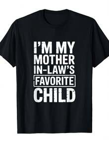 Camiseta unisex para adultos con cita de suegra, algodón suave, camiseta de algodón unisex para vacaciones - Negro - Ver 1