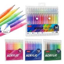 12/36 Colors Metallic Glitter Gel Pen Set, Student Planner DIY Painting Pens, Layerable Waterproof 0.8mm Acrylic Marker Pens For Outlining And Highlighting - Sets - View 8