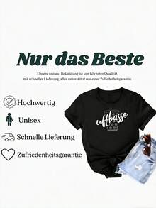 T-shirt Palzer Uffbasse Pfalz International Print, stile Y2K, oversize, unisex, per uomo e donna, stile retrò anni 2000, streetwear, vestibilità ampia con stampa grafica. - Indietro - Visualizzare 5