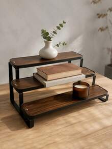 Kệ tổ chức để bàn 4 tầng dạng bậc thang màu gỗ óc chó – phù hợp để đựng mỹ phẩm trong phòng ngủ, hũ gia vị trong nhà bếp hoặc các vật dụng chung trong phòng khách và phòng tắm; giá trưng bày hoàn hảo cho đồ sưu tầm, trang sức và nước hoa. - Nhiều màu - Xem 4