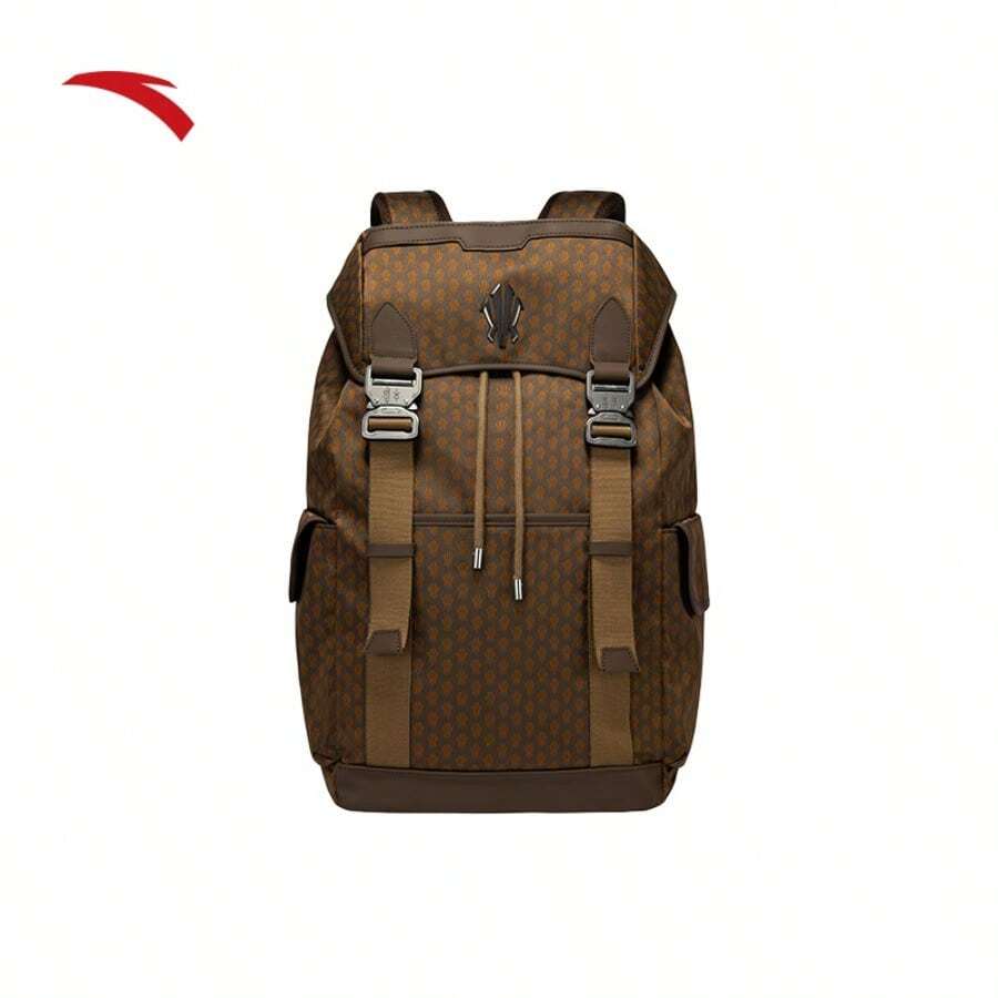 Anta Kyrie Irving Series | Kyrie Denim Vintage Floral Backpack Large Capacity Men's School Bag - Curry Brown - 3 - View 1