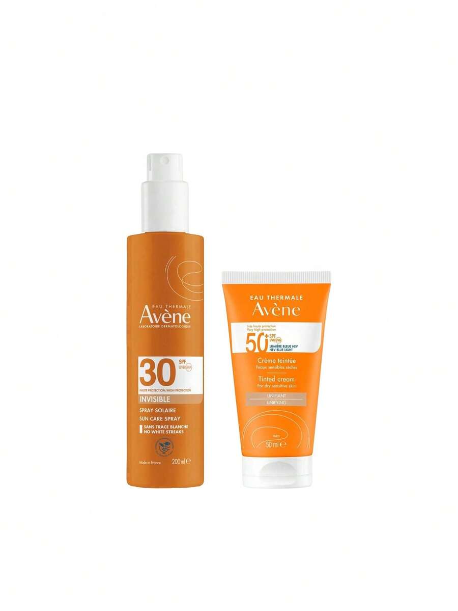 Avene [Bundle] Sun Protection Spray SPF30 200 Ml + Tinted Sunscreen Cream SPF50+ 50 Ml - Clear - View 1