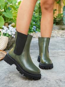 Bốt xỏ chân size lớn - màu xanh lá - Xem 5