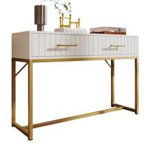 White Vanity Table With 2 Drawers - Perfect For Bedroom - 白色 - 查看 10