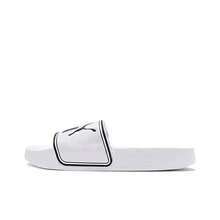 PUMA Leadcat Slides Beach Leather Trim Non-Slip Unisex White/Black - White - View 11