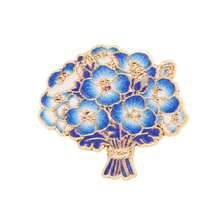 Forget-Me-Not Flower Enamel Pin Fashion Decorative Badge Ornaments Lapel Bag Badges Gifts - Multicolor - View 14