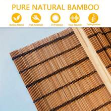 Brown Bamboo-Style Cordless Roller Blinds – Spring-Operated, Light-Filtering Shade Curtains For Windows; Easy DIY Installation With No Tools Needed; Available In Multiple Standard Sizes; Ideal For Living Room, Kitchen, Bedroom, Balcony Or Patio Use; - JY2308 - View 7