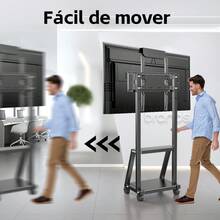 Soporte de TV móvil con Ruedas para televisores de Pantalla de 32" a 50" Pulgadas, hasta 30 Kg (Materiales Reforzado). Soporte de TV Montado en Pared de Alta Resistencia Negro,Para sala de estar play game TV stand - 1 - Ver 5