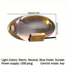 USB Interface LED Angel Eye Projection Light - Color Changing Night Light Projector With 4-Color Sunrise Halo Atmosphere Light, Suitable For Bedroom, Office, Home Decor - Soft Light Creates Cozy Atmosphere - Multi-color light - View 7