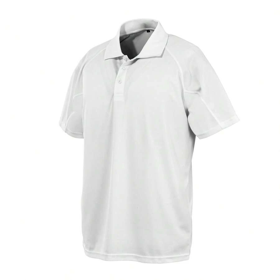 Spiro Unisex Adults Impact Performance Aircool Polo Shirt - White - View 1