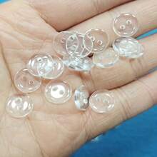 50pcs/Pack 1cm 1.5cm 1.8cm Transparent Shirt Buttons - 50 - View 5
