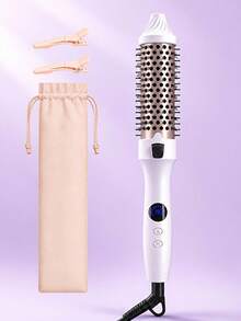 GENAI Hot Air Straightening Brush For Thick, Unruly Hair – 3-In-1 Styler For Straightening And Curling Hair, Heated Round Comb Attachment, Fast Heating Ceramic Technology, 3 Colors - EU C Type Plug(220-240V) - View 10