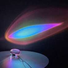 USB Interface LED Angel Eye Projection Light - Color Changing Night Light Projector With 4-Color Sunrise Halo Atmosphere Light, Suitable For Bedroom, Office, Home Decor - Soft Light Creates Cozy Atmosphere - Multi-color light - View 6