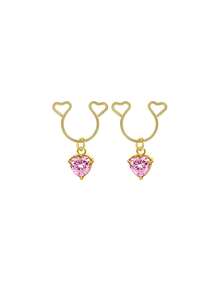 CIZME Heart-Shaped Faux Nipple Ring, No Piercing Required, Silicone Ring Pendant With Chain, Romantic Simulated Body Jewelry For Couples And Women - Multicolor - View 3