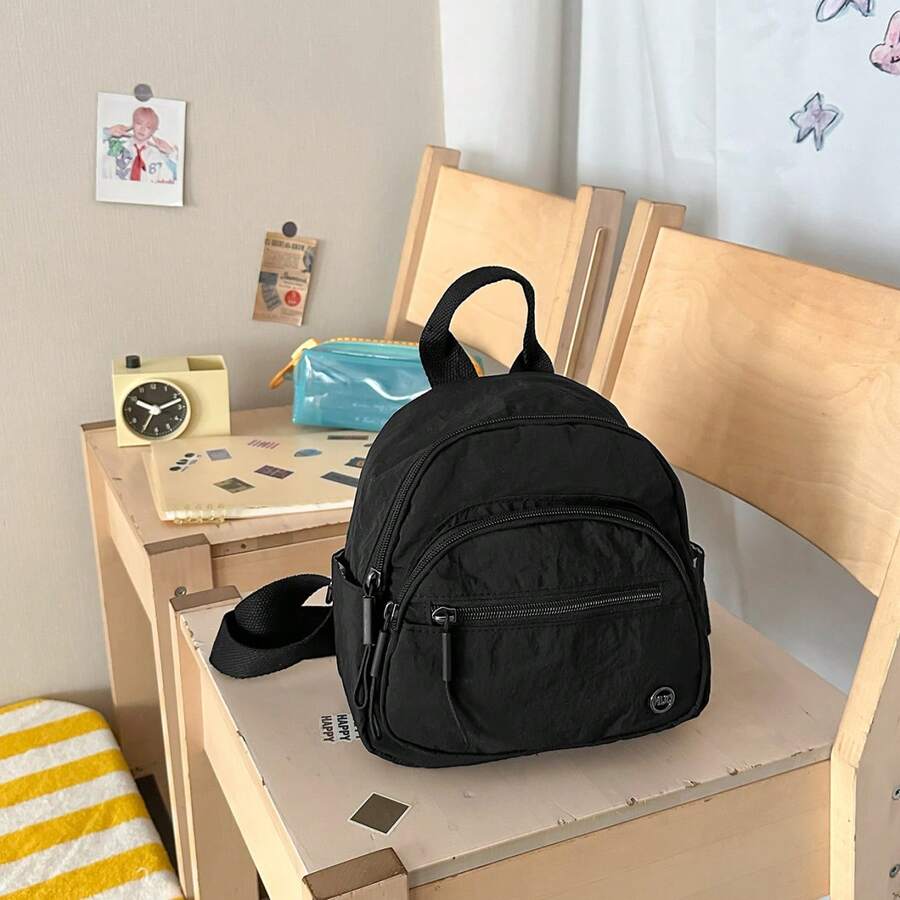 Mochila pequeña de unicolor estilo macaron, versátil y casual, ligera y sencilla para ir al trabajo, para hombres y mujeres - Multicolor - Ver 1