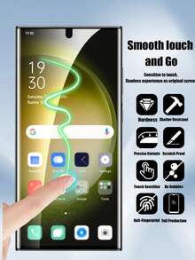 Navigator 3pcs Curved Unlock Tempered Glass Screen Protector Compatible With Samsung Galaxy S23 Ultra, Supports Fingerprint Unlock, Waterproof, Anti-Fingerprint, Anti-Drop, Anti-Scratch, Anti-Collision Screen Protection Essentials, Applicable To Daily Shield, Office, Home Daily Shield Office Home Phone Screen Protector Phone Accessories Shockproof Anti-Fall Scratch Resistant - Clear - View 9