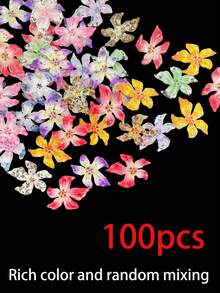 200件 3D花卉美甲裝飾，冰透樹脂花瓣美甲寶石，美甲用品，節日禮物美甲飾品 - 彩色 - 查看 8