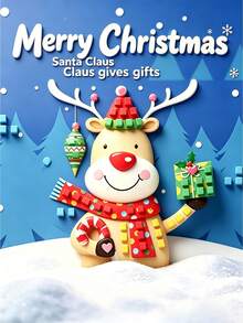 Children's 3D Christmas Handmade Mosaic Sticker DIY Material Kit - Multicolor - View 1