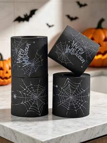3 Rolls Black Spider Web Pattern Toilet Paper, Fun Creative Themed Toilet Paper, Bathroom Decor, Unique Gift, Prank Gift Idea, Daily Humor, Party Decoration - Multicolor - View 5