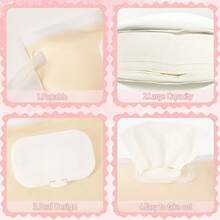 Solid Color Portable Wet Wipes Storage Bag, Press-To-Open Lid With Water-Lock And Dust-Proof Design, Convenient For Stroller Hanging, Great Helper For Outings With Baby, Plastic Flip-Top Dispensing Packaging Bag For Wet Wipes, Loose Tissue Bag For Baby Stroller - Multicolor - View 10