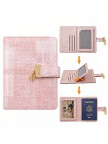 Pomelo Best Pink Plaid RFID Blocking Passport Cover Multi Card Slot Travel Wallet For Women, Passport Holder - Multicolor - View 5
