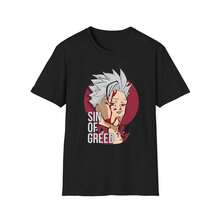 Unisex Pure Cotton T-Shirt Sin Of Greed Anime Character T-Shirt| Manga Villain Face Graphic Tee - Black - View 5