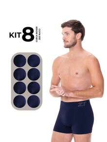 Kit 8 Cueca Boxer Masculino Zee Rucci Original Adulto Masculina Premium - Azul Marinho - Visão 2
