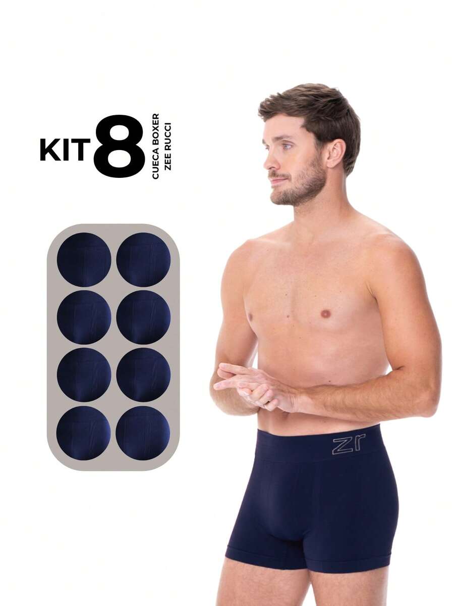 Kit 8 Cueca Boxer Masculino Zee Rucci Original Adulto Masculina Premium