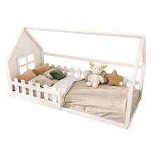 Bed Frame Kids House - 90x200cm - 白色 - 查看 5