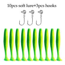 10pcs Soft Lures 7cm T-Tail Worms, 3pcs Lure Hooks 3g 5g 10g Metal Lures, Carp Fishing Lure Tackle Set - T-tail - View 17