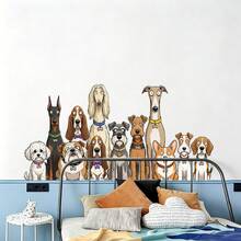 1pc Colorful Dog Collar Combination Wall Sticker, Pet Store Front Desk Background Wall Atmosphere Decor Sticker - Multicolor - View 4
