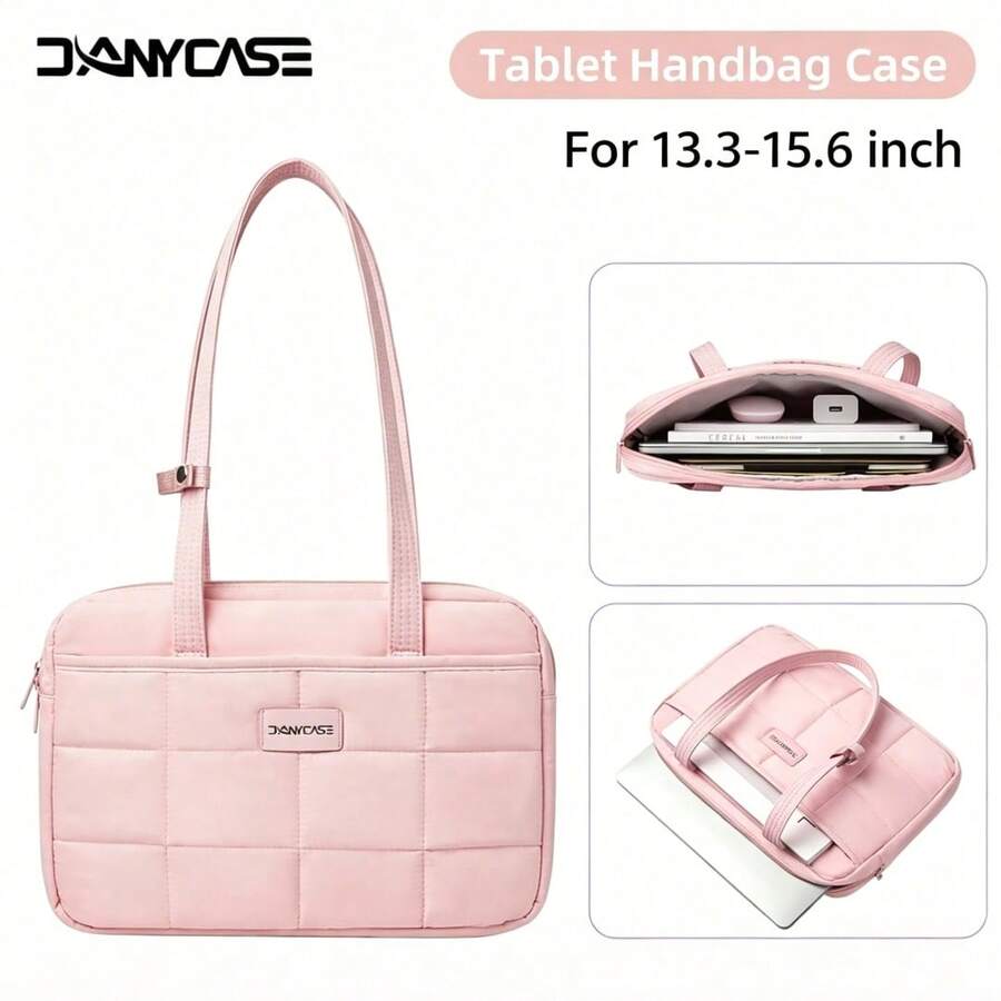 DANYCASE Bolsa para portátil de 13.3-15.6 pulgadas, bolsa de almacenamiento portátil para computadora, funda ligera de unicolor para tableta, unisex, adecuada para iPad