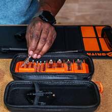 GRITR Magnetic Gun Cleaning Mat For Rifles And Handguns - Non-Slip, Stain-Resistant PVC Workbench Mat With Small Parts Organizer - Rifle Size (36"x10") - View 8