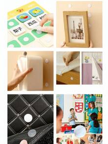 100-300pairs Magic Self-Adhesive Hook And Loop Fastener Dots, Strong Adhesion Without Leaving Marks, Suitable For Item Storage And Organization, Bag Sealing, DIY Crafts, Classrooms, Offices, And Home Sewing Accessories - A - View 2