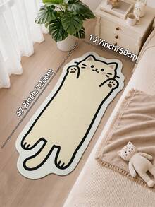 1pc Cute Cat Rug, Kitchen Rug, Hallway Rug, Suitable For Bathroom, Kitchen, Outdoor, Indoor, Bedroom, Living Room, Bedside, Machine Washable, Easy To Clean, Non-Slip Backing Entryway Mat, Bedroom Decor Rug - Multicolor - View 6