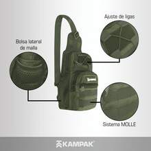 Pechera Kampak Ep35 Mochila Táctica Cruzada Urbana Multiusos - Verde militar - Ver 3