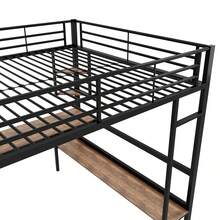 Bed Frame High Bed 140x200cm Metal Black - 黑色 - 查看 11