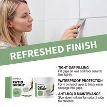 Long Lasting Tile Renovation Grout! 100g Light Grey Patio Sealant Paste, Waterproof Anti-Mold Gap Filler For Indoor Outdoor Ceramic Marble Tile Joints - Tile Grout - View 8