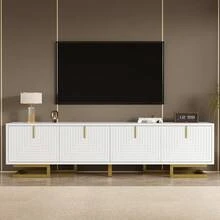 TV Stand With Drawers - Black - 白色 - 查看 9