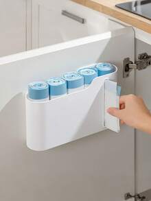 1 hộp đựng túi rác treo tường không cần khoan, hộp sắp xếp túi nhựa, phù hợp cho phòng trẻ em - Nhiều màu - Xem 8