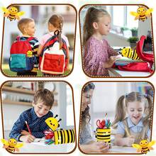 Waterproof Silicone Bee Pattern 2-In-1 Pencil Case, Animal Pattern Pencil Case, Can Be Used To Store Household Items, Pens, Rulers, Cosmetics And More. Ideal Choice For School Supplies, Office Supplies, Learning Supplies And Daily Necessities - Silicone - View 7