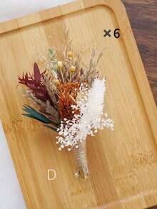 1/2/6/12/20pcs Boho Mini Artificial Flower Bouquet Set, Small Vase Tabletop Floral Decor, Envelope Gift Box Ornaments - Multicolor - View 11